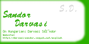 sandor darvasi business card